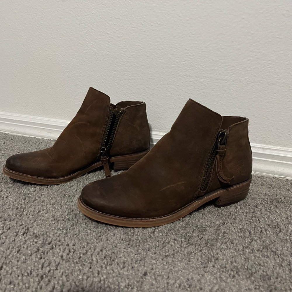 GB Girls Dark Brown Ankle Booties